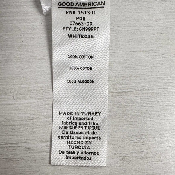 Good American Jeans 14/32 Waist 35‎ Good 90s Loose Fit Ripped Straight Leg White - Picture 11 of 16